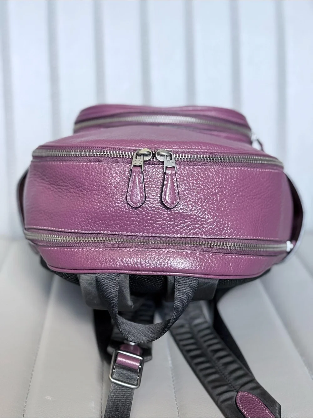 Coach NWOT Court Full Size Leather Backpack in Purple